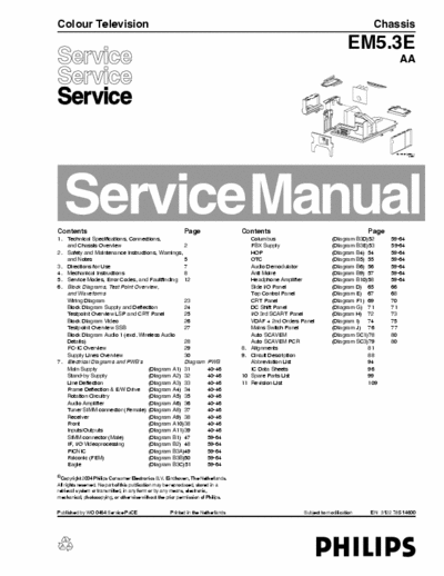 Philips TVC EM5.3E AA Service Manual - Colour Television - pag. 109